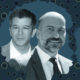 Uber's ex-CEO, Travis Kalanick (left) and current CEO, Dara Khosrowshahi.