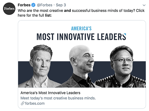 Forbes "Most Innovative Leaders" list