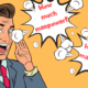 Illustration of gendered language including "manpower" and "man hours"