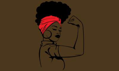 Illustration of a Black woman as Rosie the Riveter