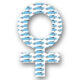Female symbol with cars background