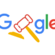 Google logo with gavel
