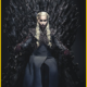 Daenerys from Game of Throne on the Iron Throne