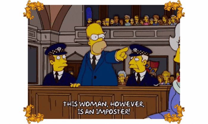 Animated Bart Simpson GIF: This woman, however, is an imposter!